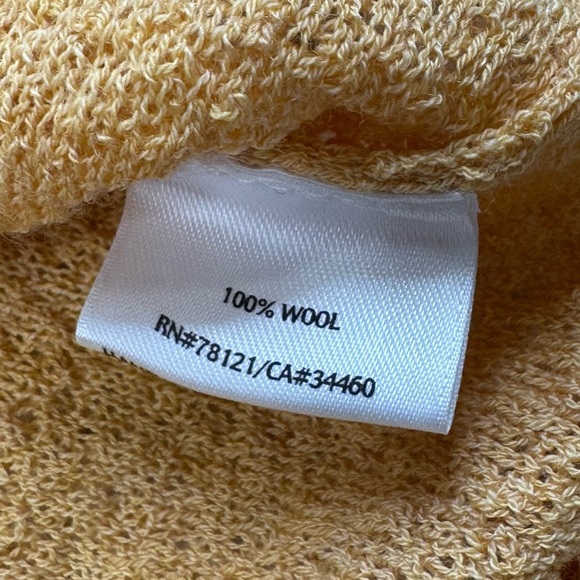 NEW Eileen Fisher Washable Wool Crepe Tank Roll Square Neck Mustard Yellow Small - Picture 5 of 9